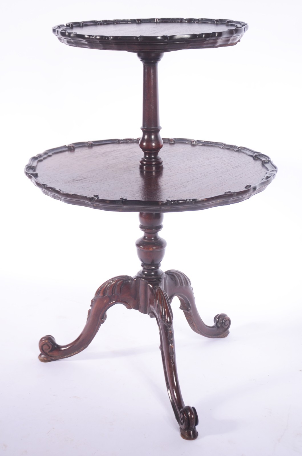 Mesa auxiliar "Cake table" de madeira nobre com 2 platôs, bordas... - foto 1 de 7