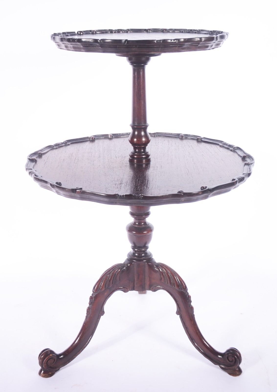 Mesa auxiliar "Cake table" de madeira nobre com 2 platôs, bordas... - foto 2 de 7