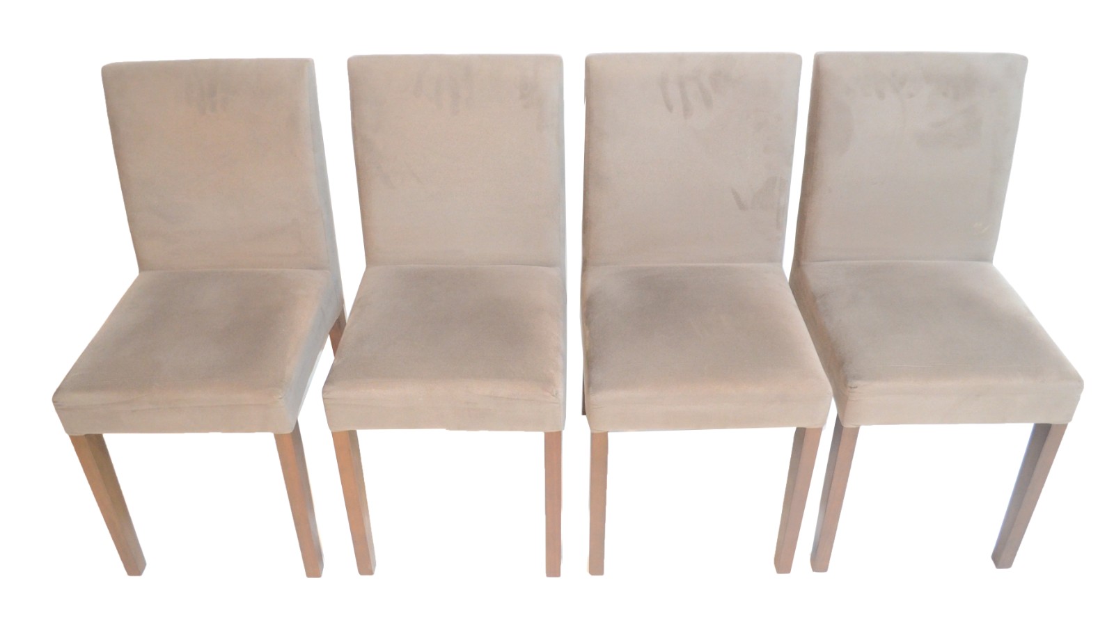 Conjunto para sala, composto de: 4 cadeiras estofadas em tecido cinza... - foto 5 de 6