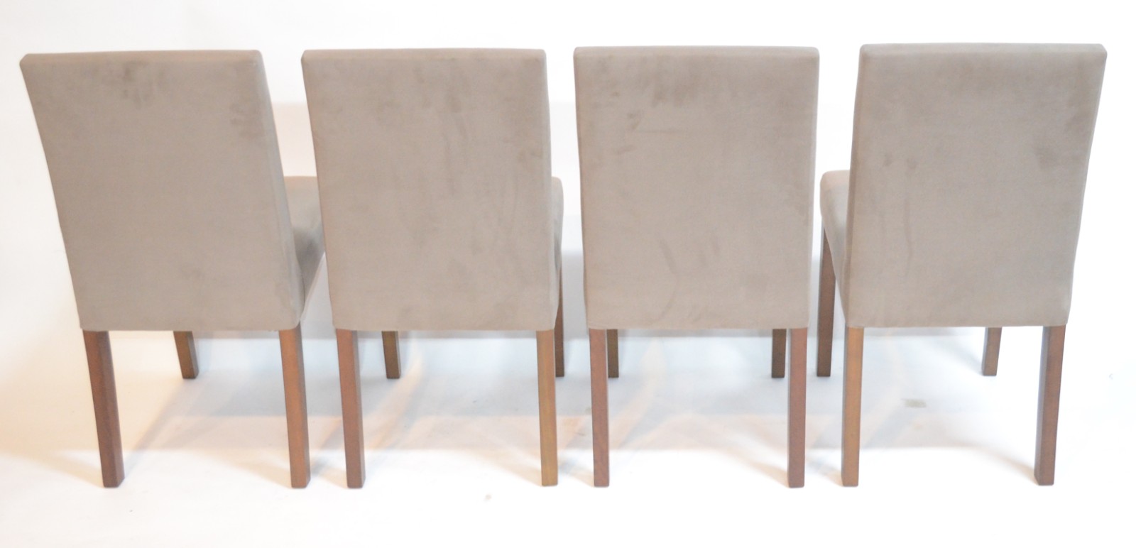 Conjunto para sala, composto de: 4 cadeiras estofadas em tecido cinza... - foto 6 de 6