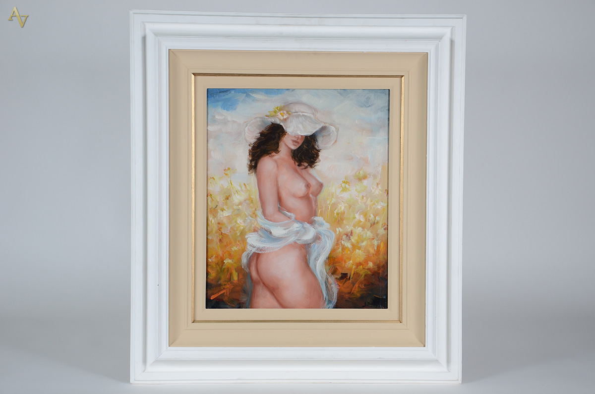 LUCIA DE BOM - Nu de lado com chapeu - ost - 55 x 46 - foto 1 de 4