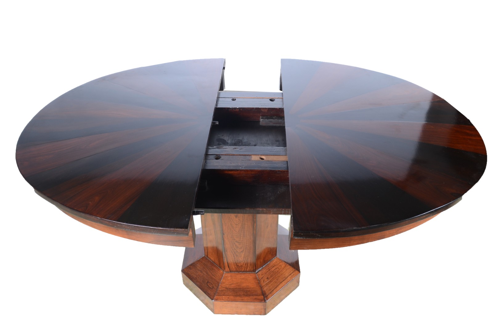 Mesa francesa Art Deco em madeira nobre, realçada por belos veios... - foto 2 de 4