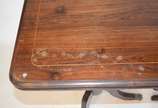 Mesa/aparador console de madeira nobre, duas ga... - Mesa/aparador console de madeira nobre, duas gavetas, tampo dobrável,  base em duplo balaústre canelado terminando em três pernas recurvas cada,...