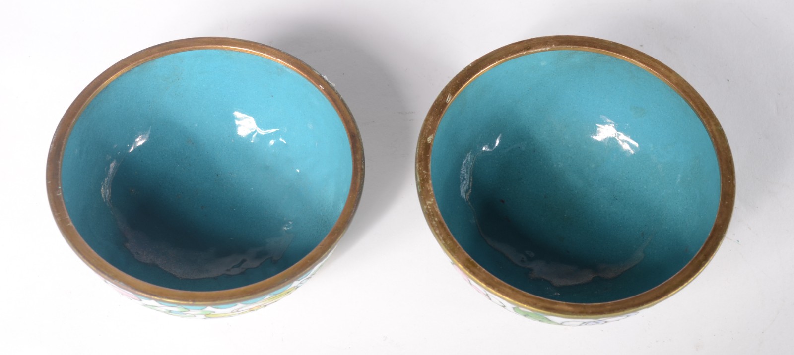 Par de potiches de cloisoné chines floral em policromia sobre fundo... - foto 4 de 4