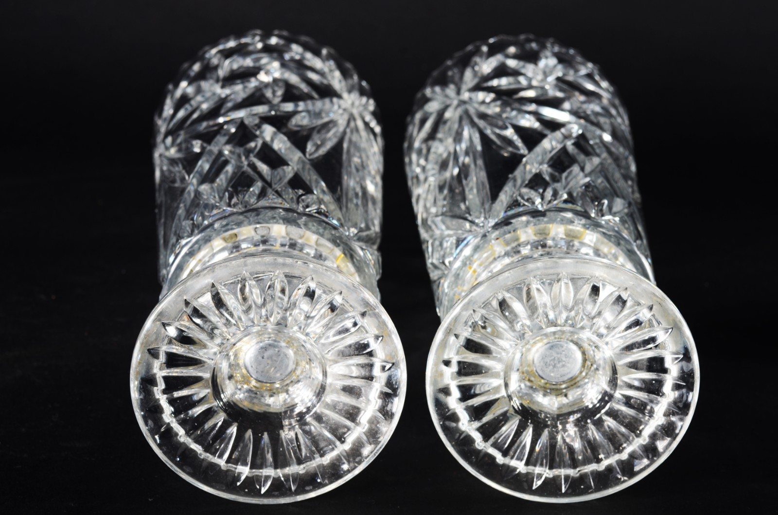 Par de bombonieres de cristal tcheco lapidado. - foto 10 de 11