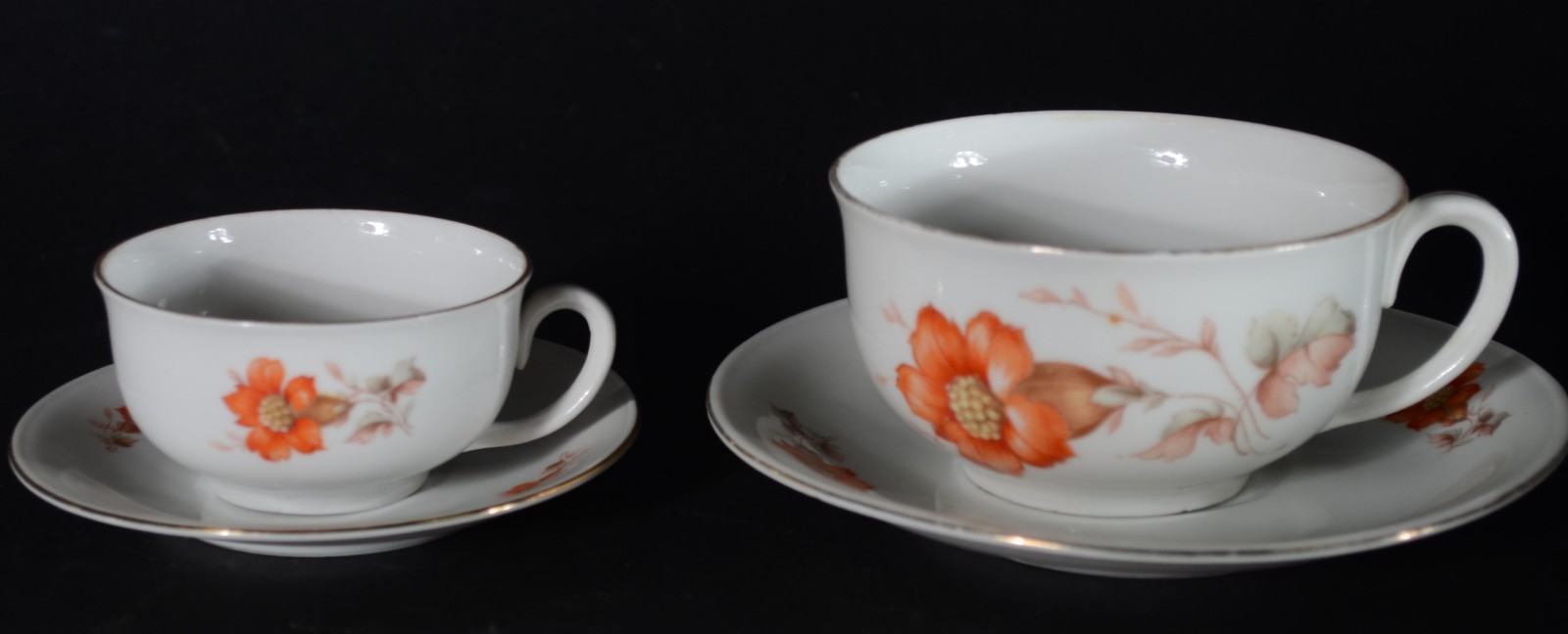 Serviço de chá e café de porcelana tcheca MZ, decorado com flores em... - foto 5 de 7