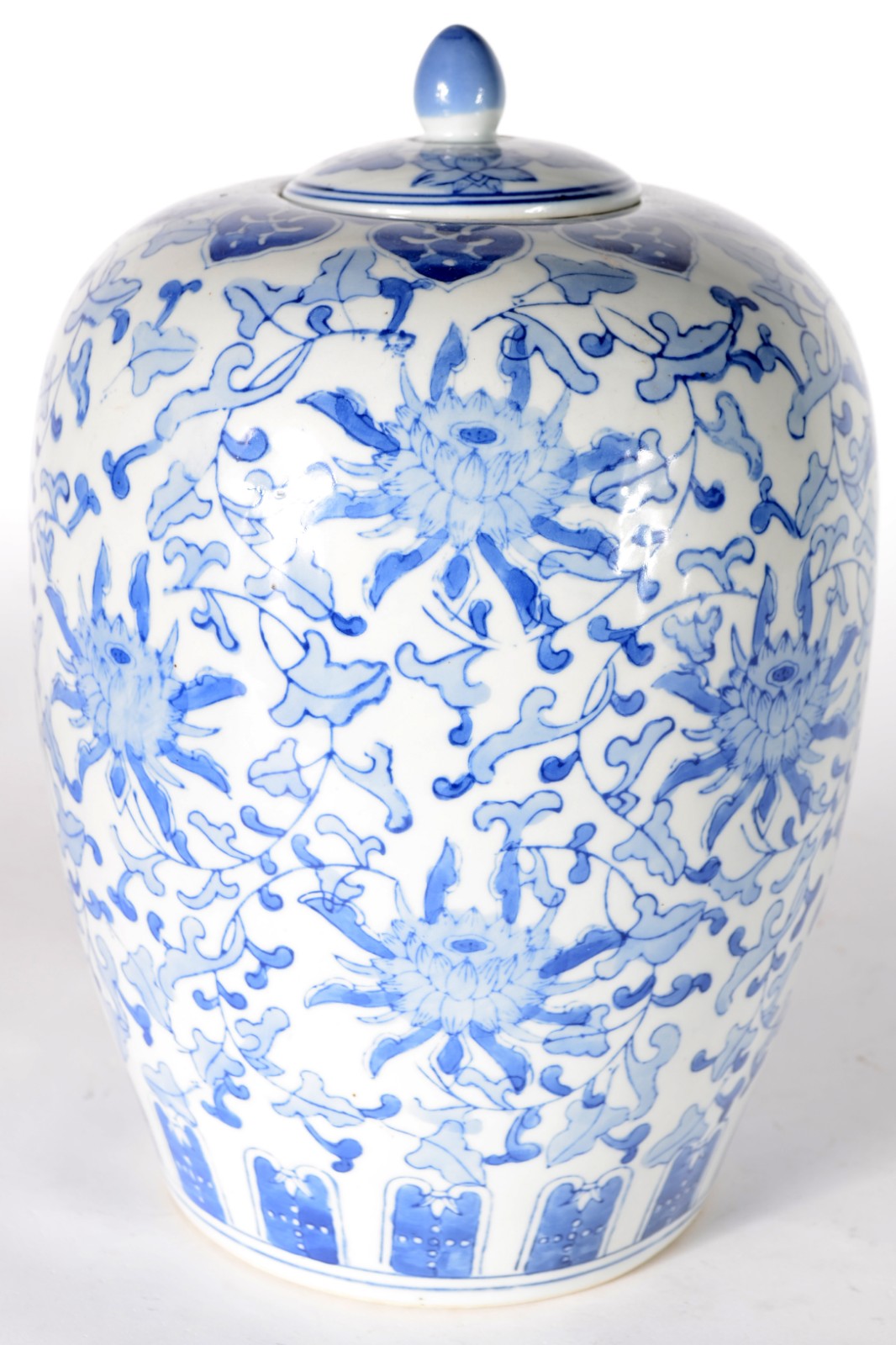 Potiche de porcelana chinesa azul e branca. - foto 6 de 8