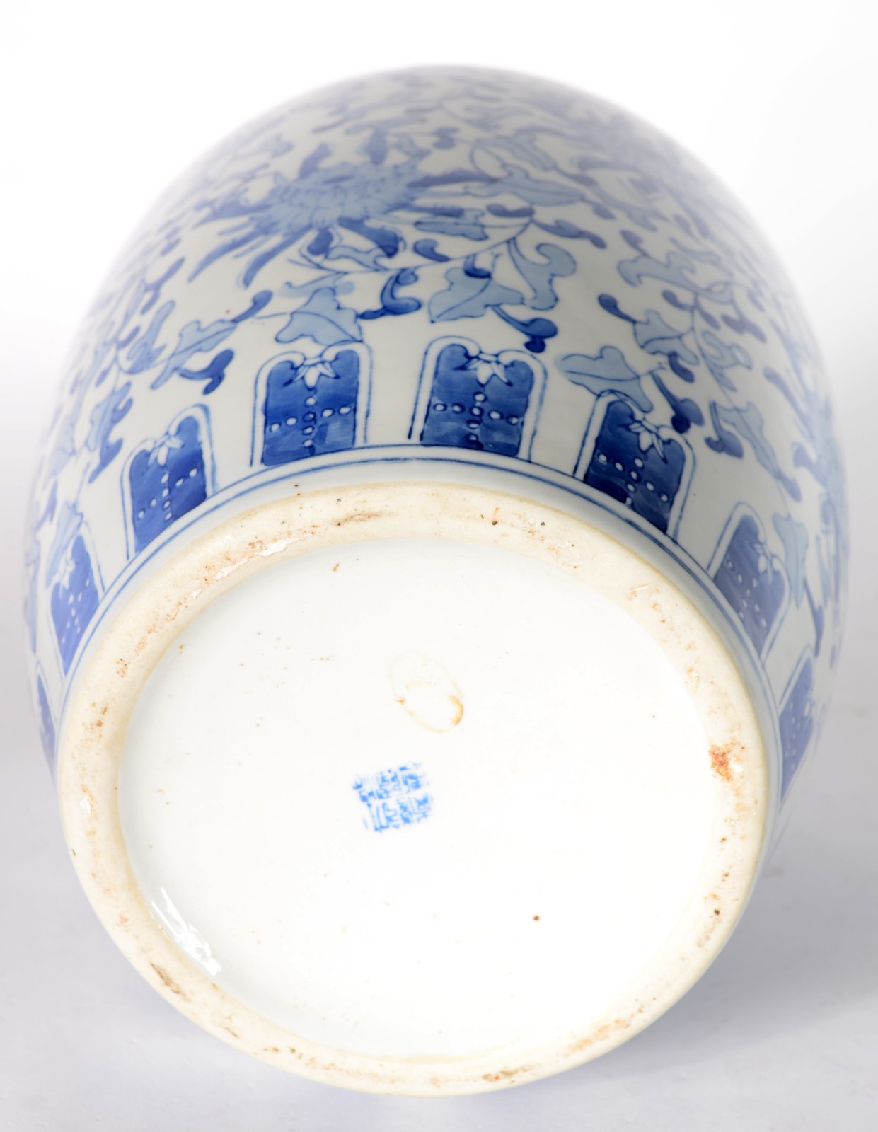Potiche de porcelana chinesa azul e branca. - foto 7 de 8