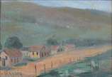 Haydéa Santiago (1896-1980), Paisagem de Poços ... - Óleo sobre tela colado em madeira.