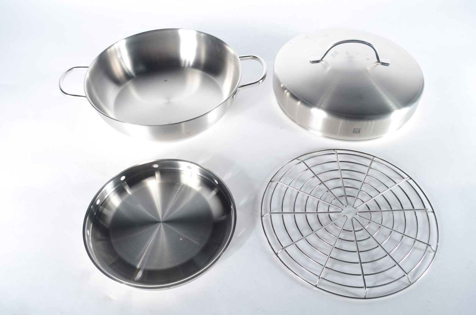 Set de caçarola e grelha para defumar, em aço inox. - foto 3 de 6