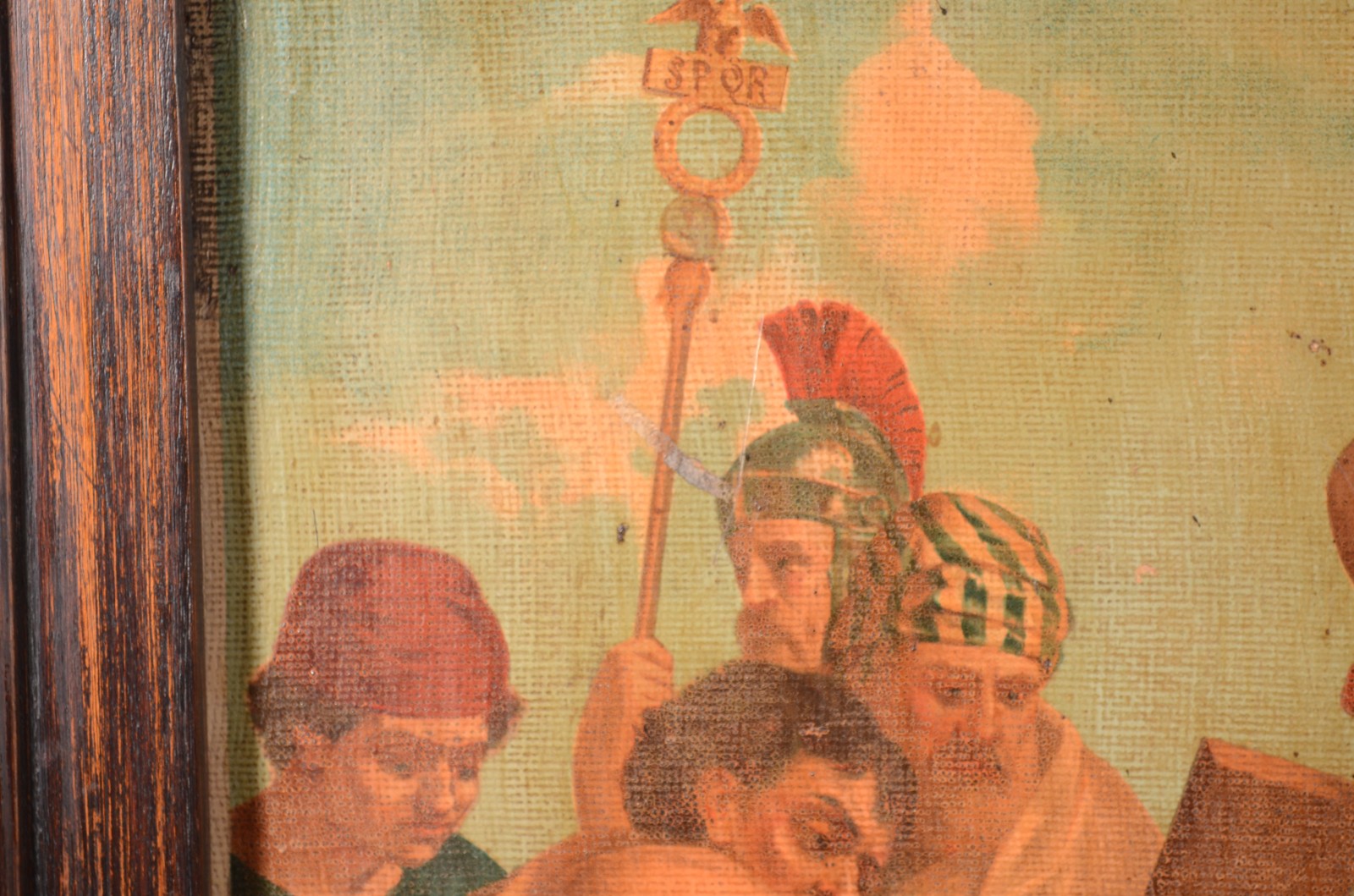 Quadro sacro de madeira trabalhada com reprodução de uma das... - foto 5 de 8