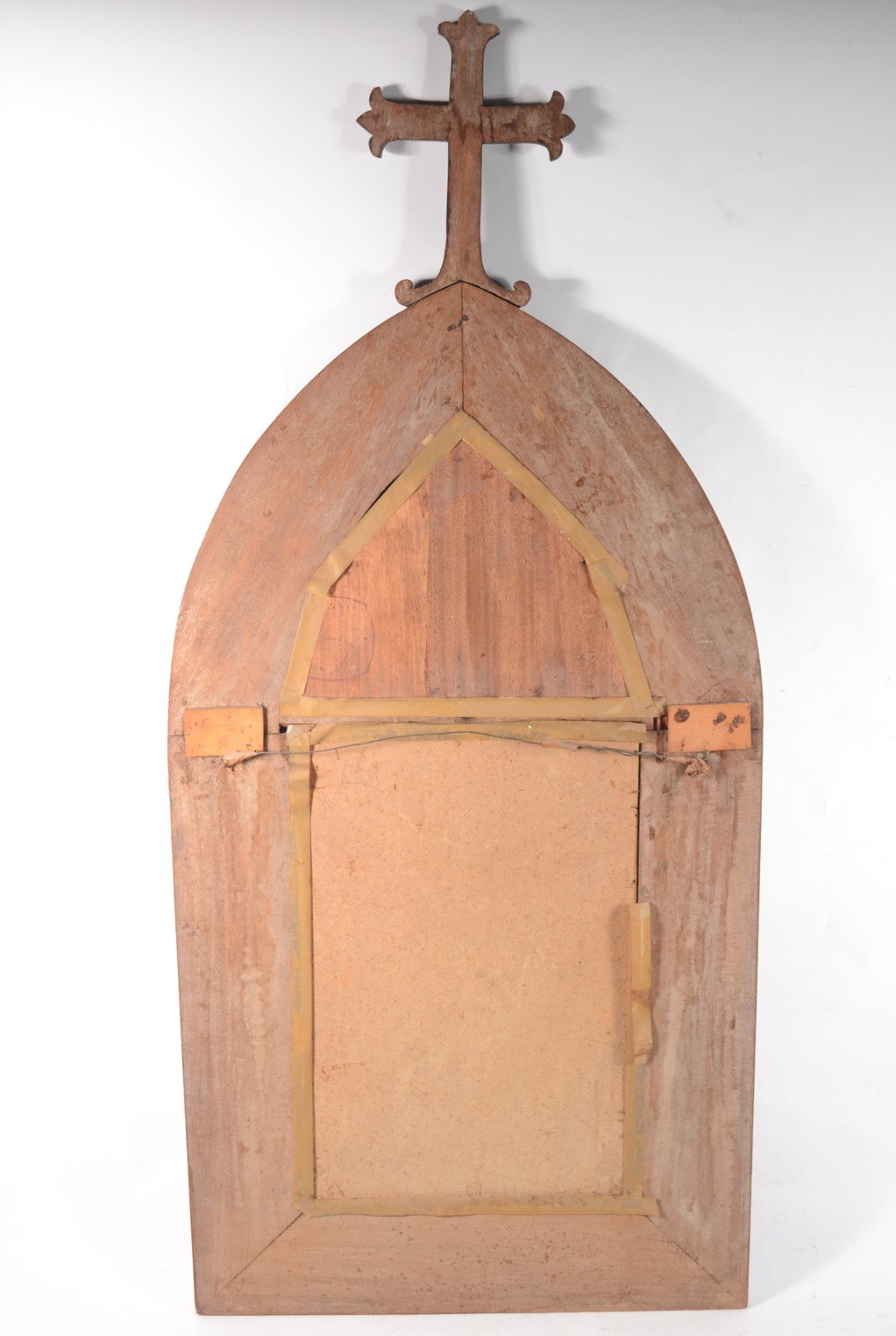 Quadro sacro de madeira trabalhada com reprodução de uma das... - foto 8 de 8