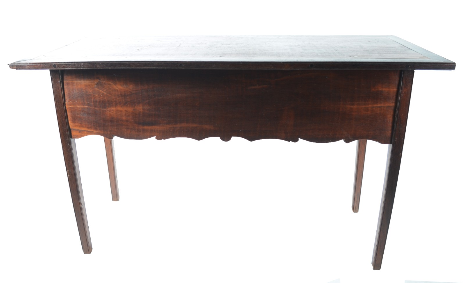Mesa de encostar de madeira nobre, tampo retangular com uma gaveta... - foto 5 de 5
