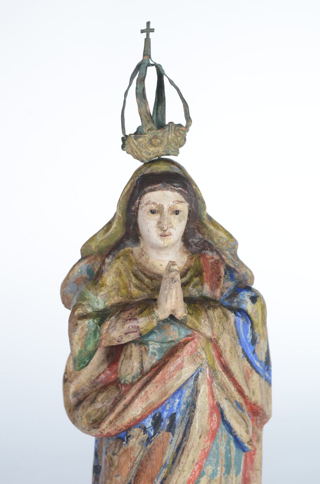 Nossa Senhora da Conceição - Imagem de madeira policromada. Desgastes. - foto 2 de 8