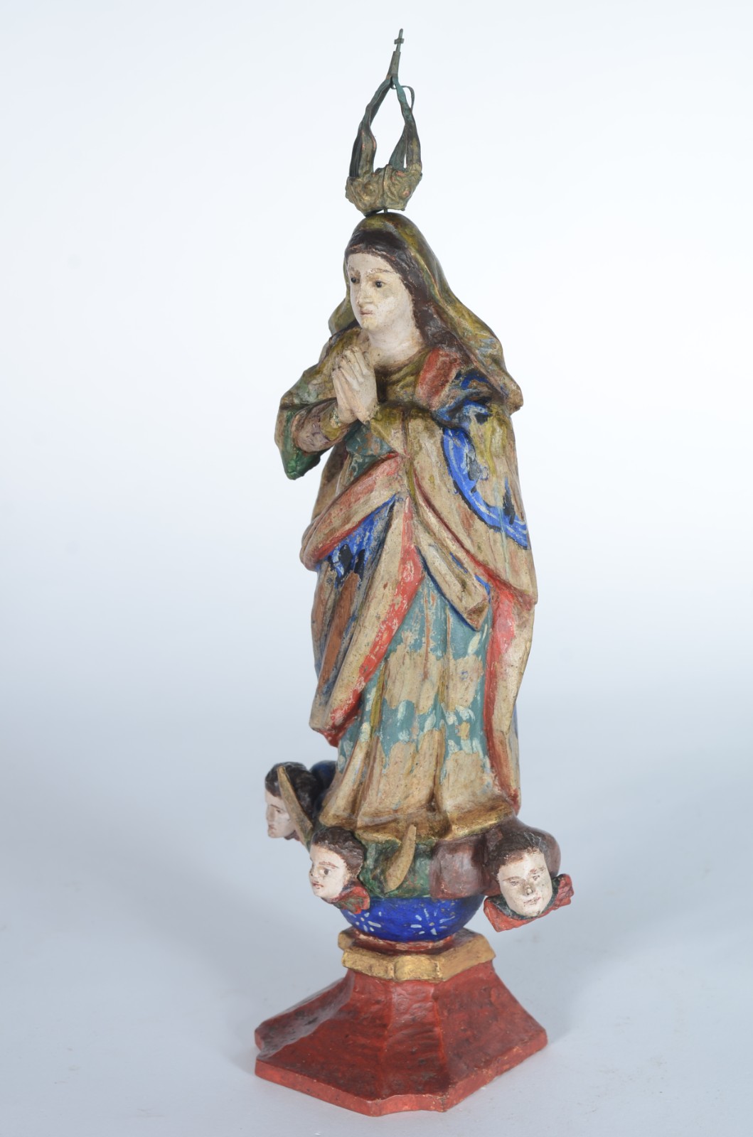 Nossa Senhora da Conceição - Imagem de madeira policromada. Desgastes. - foto 4 de 8