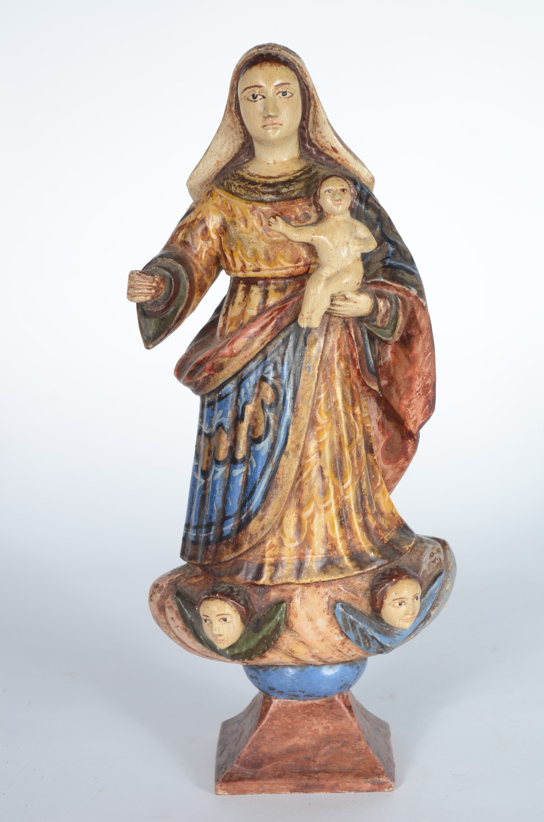 Nossa Senhora do Rosário - Antiga imagem de madeira policromada... - foto 1 de 8