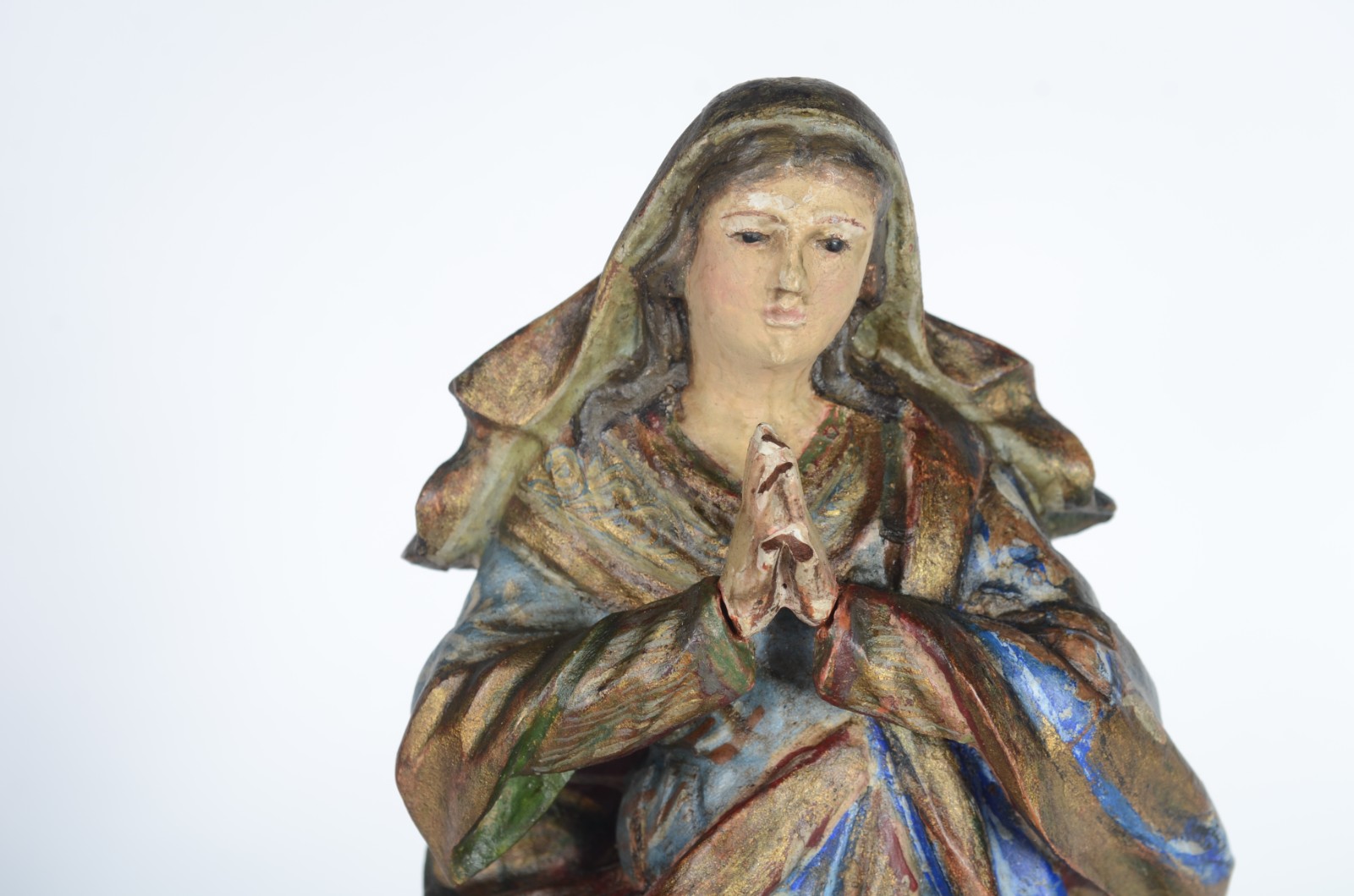 Nossa Senhora da Conceição - Imagem de madeira policromada. Pequenos... - foto 3 de 9