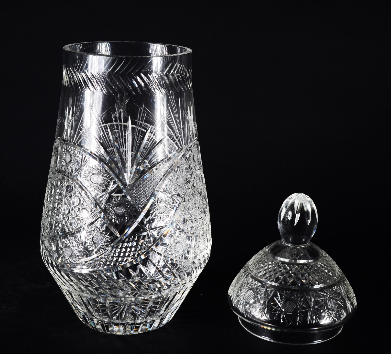 Grande potiche de cristal lapidado. - foto 6 de 6