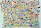 José de Freitas (1935-1989), Figuras - Óleo sobre eucatex - datado 89.