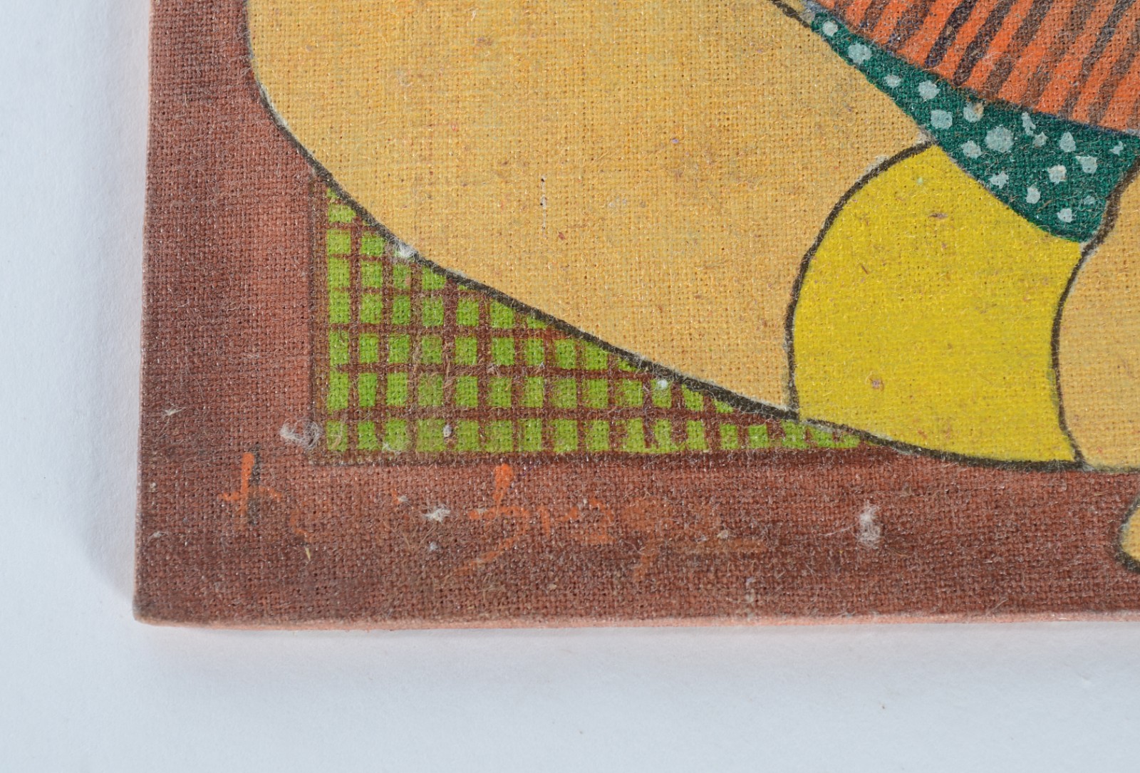 Três quadros - desenho colado sobre tela e acrílico sobre tela. Sem... - foto 2 de 6
