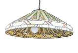 Luminária com placas de pasta de vidro. - Luminária com placas de pasta de vidro.