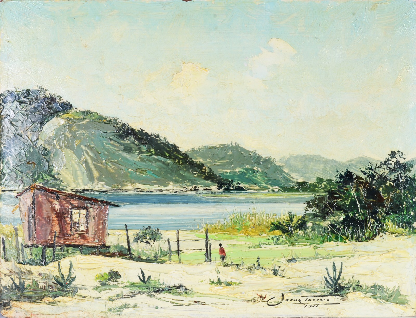 Oscar Tecídio (1926-1995), Paisagem com Figura - foto 1 de 4