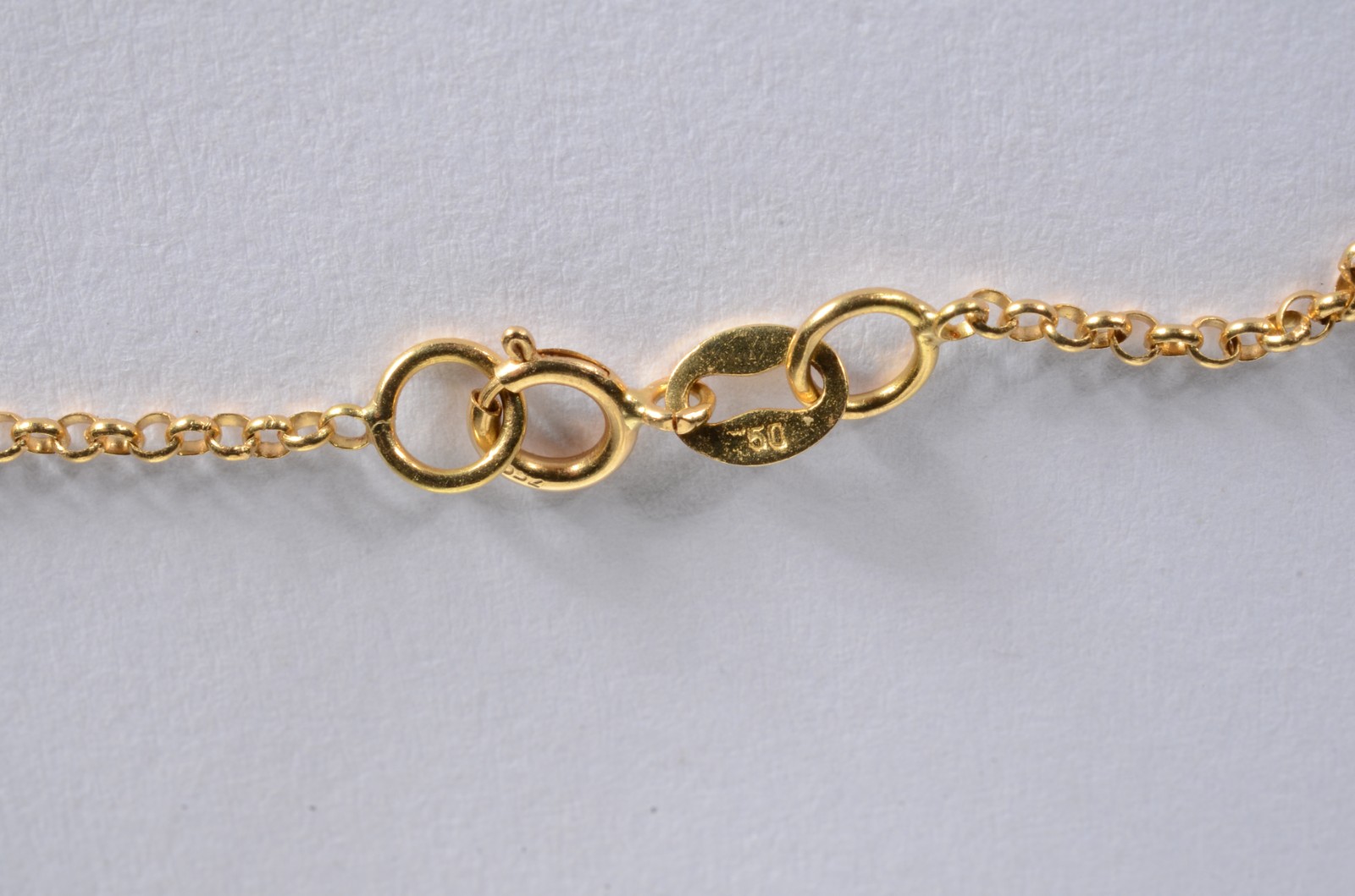 Colar com pendente com pedra topázio de ouro 18 k., contraste 750... - foto 5 de 6