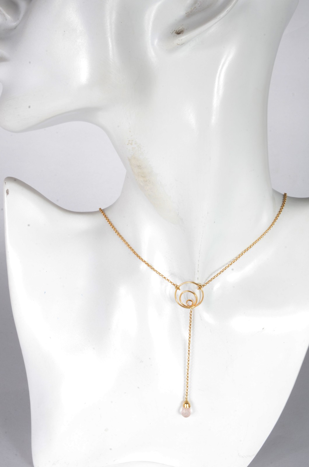 Colar com pendente com pedra topázio de ouro 18 k., contraste 750... - foto 6 de 6