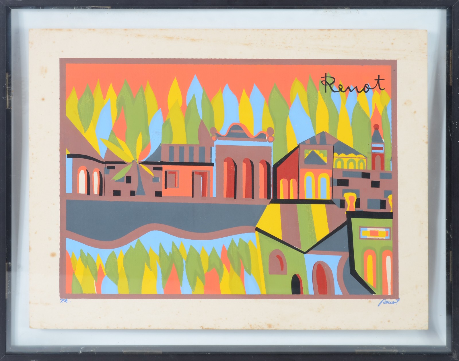 Renot (1932-2021), Paisagem com casario - foto 2 de 6