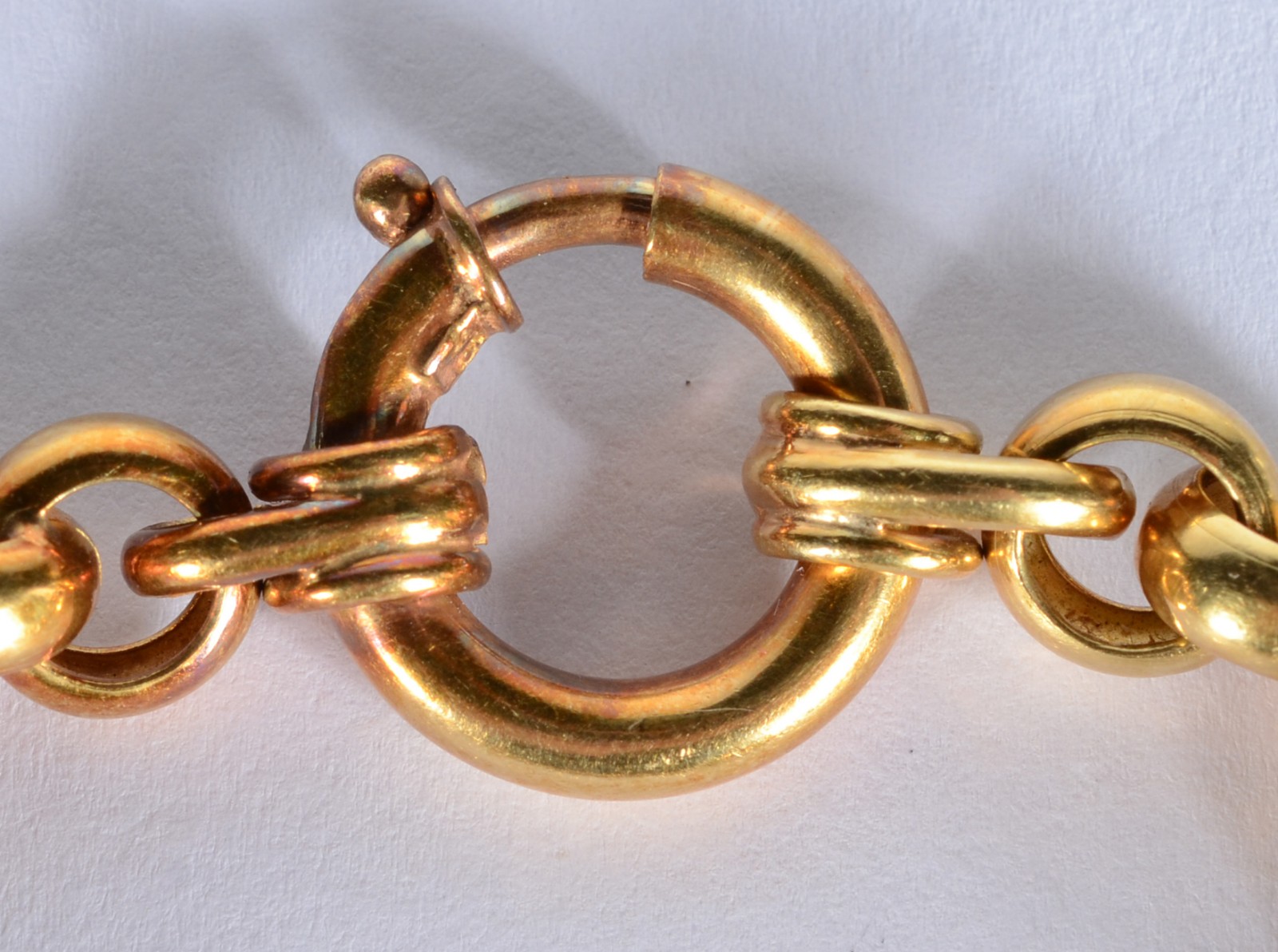 Pulseira de ouro 18 k., elos portugueses, fecho mosquetão. (Por... - foto 3 de 3