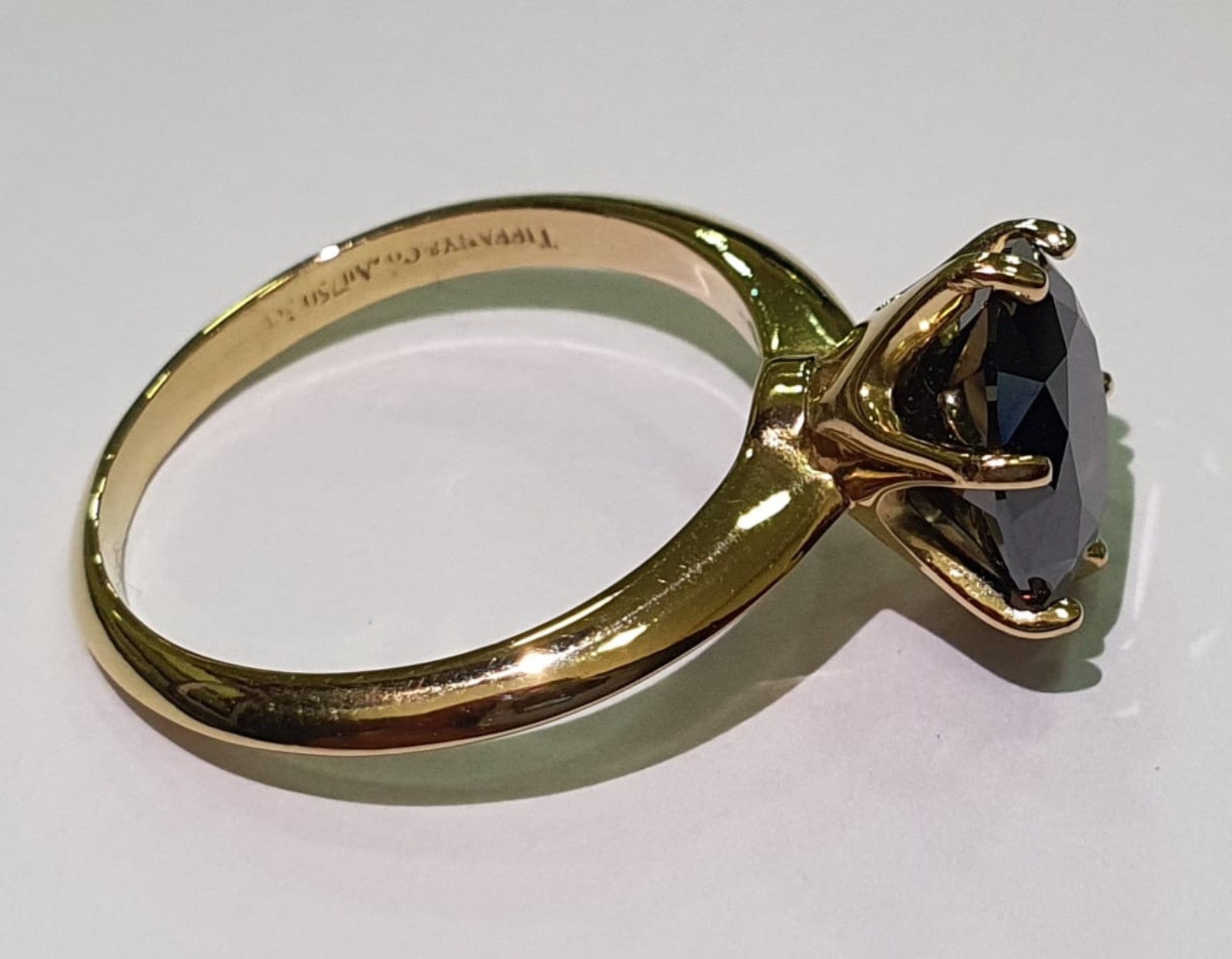 Anel de ouro rosé 18 k., topázio london blue de 2,0 ct, e diamantes... - foto 3 de 3