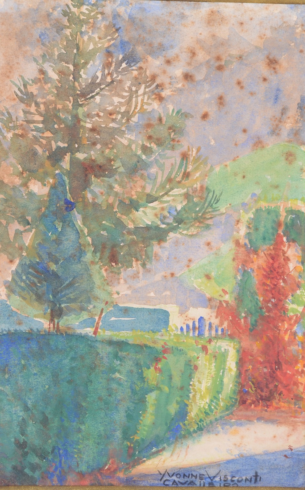 Yvonne Visconti (1902-1965), Vista do jardim da casa de Visconti em Teresópolis - foto 1 de 7