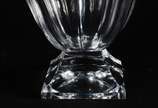 Compoteira de cristal europeu facetado. - Compoteira de cristal europeu facetado.