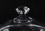 Compoteira de cristal europeu facetado. - Compoteira de cristal europeu facetado.