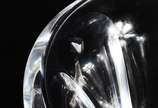 Compoteira de cristal europeu facetado. - Compoteira de cristal europeu facetado.