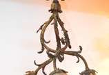 Lustre de cristal e metal. - Lustre de cristal e metal.