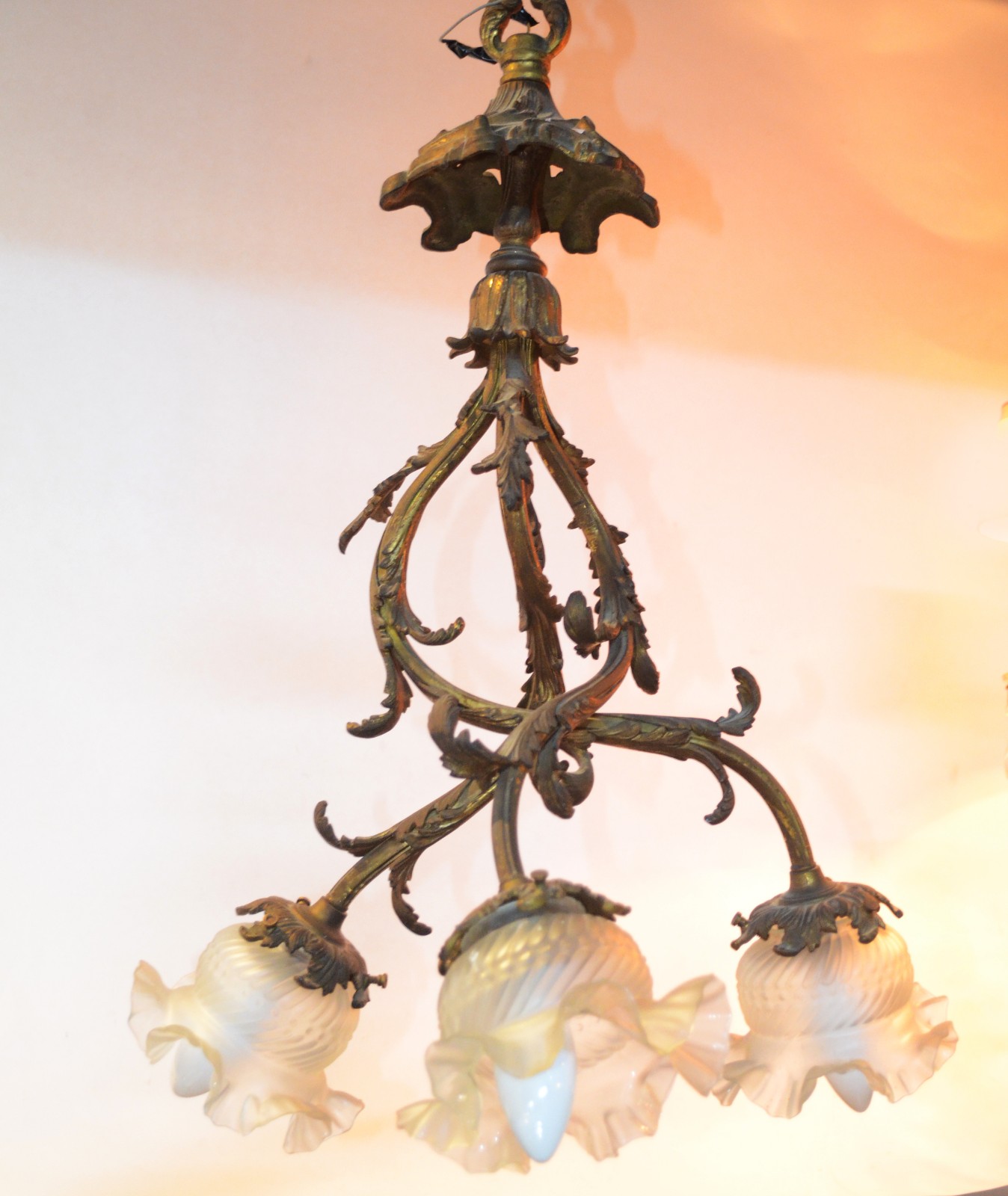 Lustre de cristal e metal. - foto 3 de 3