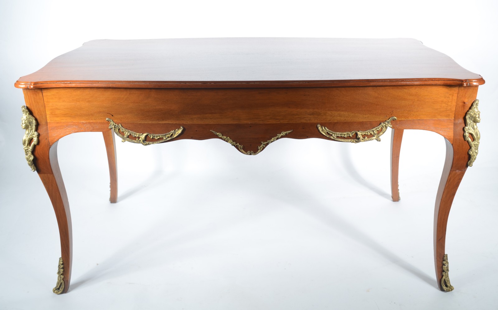 Mesa para escrita de madeira nobre, estilo frances, tampo retangular... - foto 4 de 6