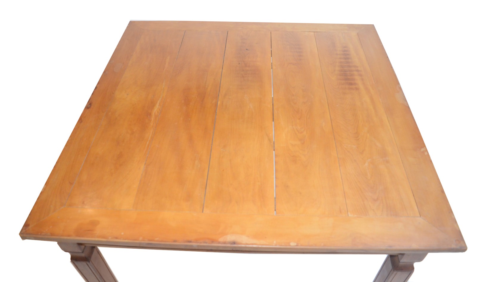 Mesa de jantar de madeira clara no estilo da Indonésia, tampo... - foto 4 de 8
