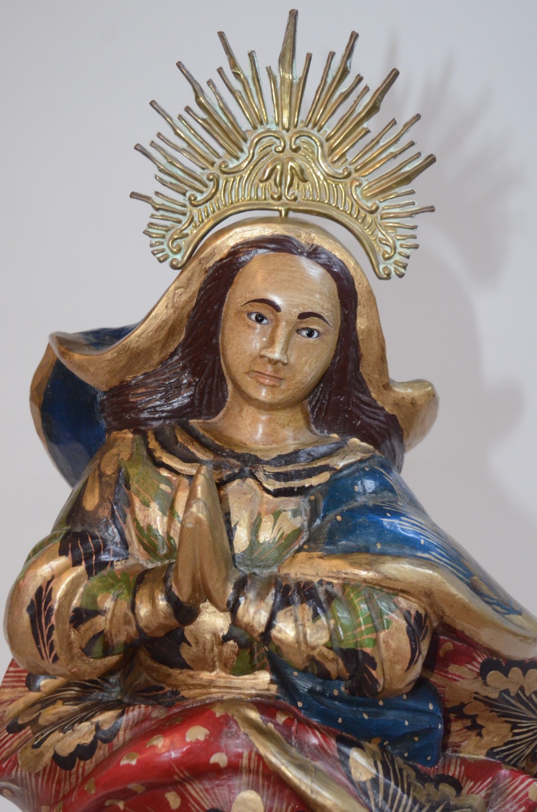 Nossa Senhora da Conceição - Imagem de madeira policromada com... - foto 2 de 7