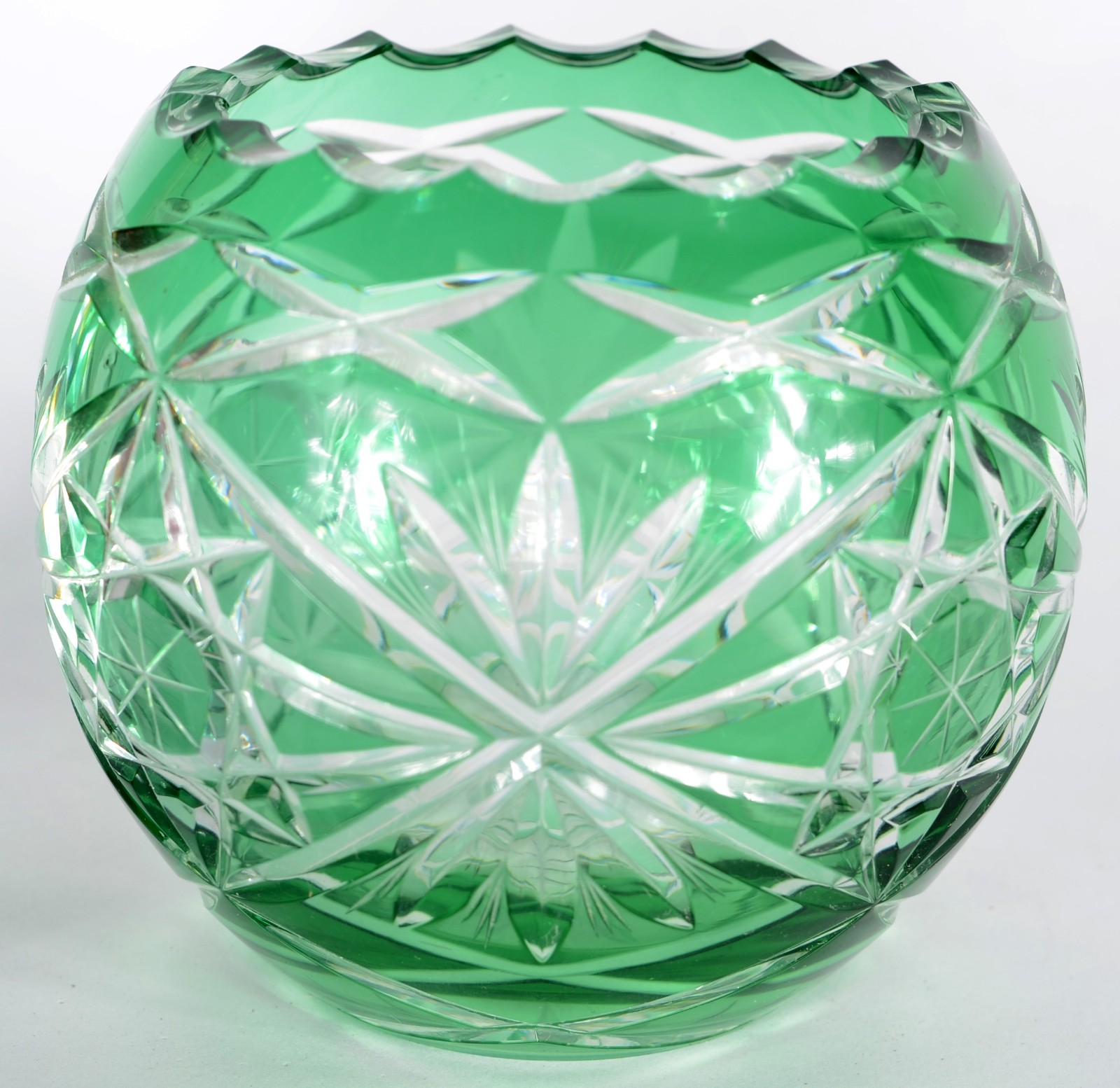 Duas peças, sendo: vaso/ solifleur de vidro decorativo vermelho e... - foto 4 de 7