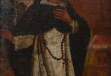 Escola Cusquenha (1538), Santo - Óleo sobre tela.