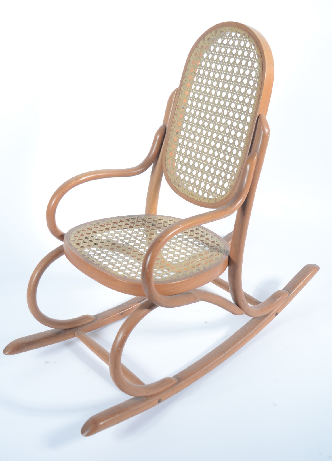 Cadeira infantil de madeira nobre, estilo austríaca Thonet, forração... - foto 1 de 4