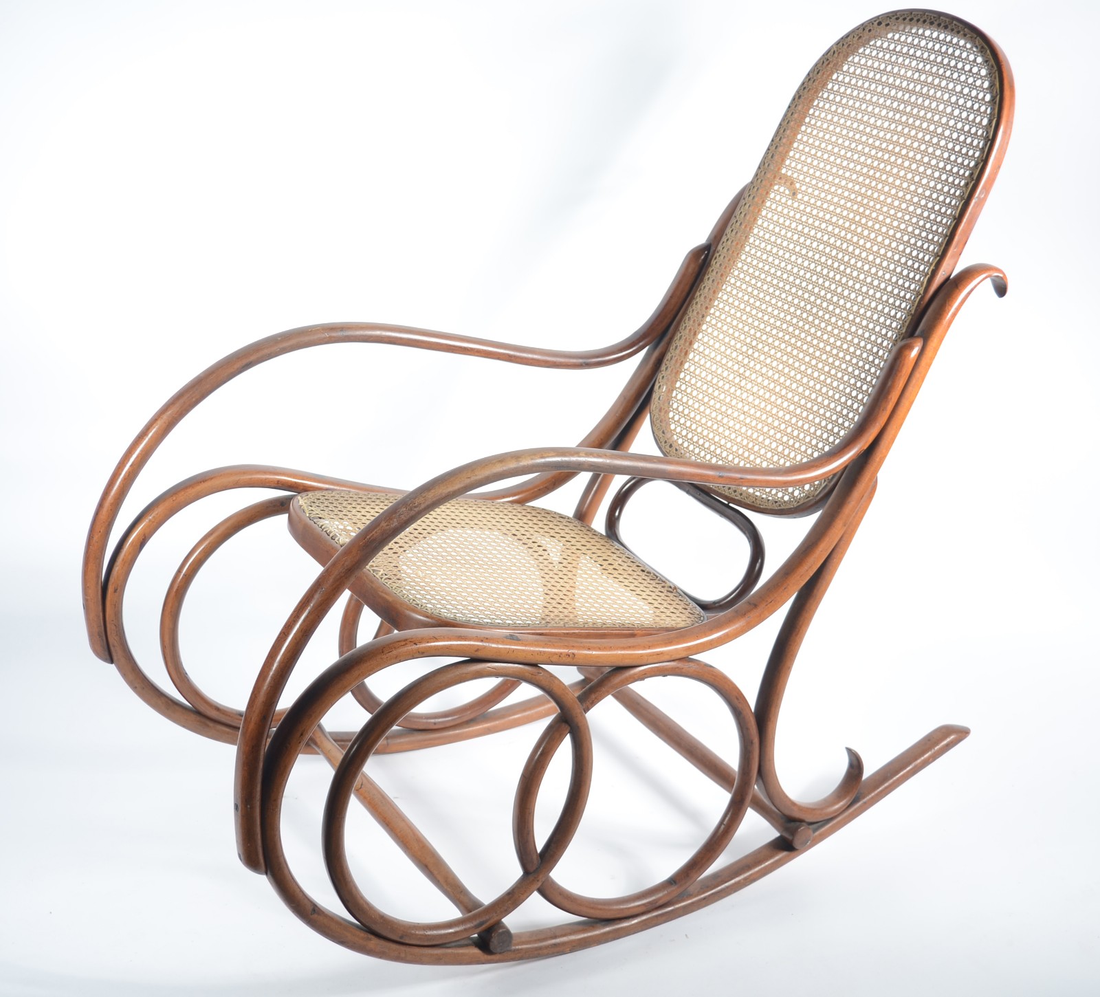 Cadeira de balanço de madeira nobre, estilo austríaco Thonet... - foto 1 de 3