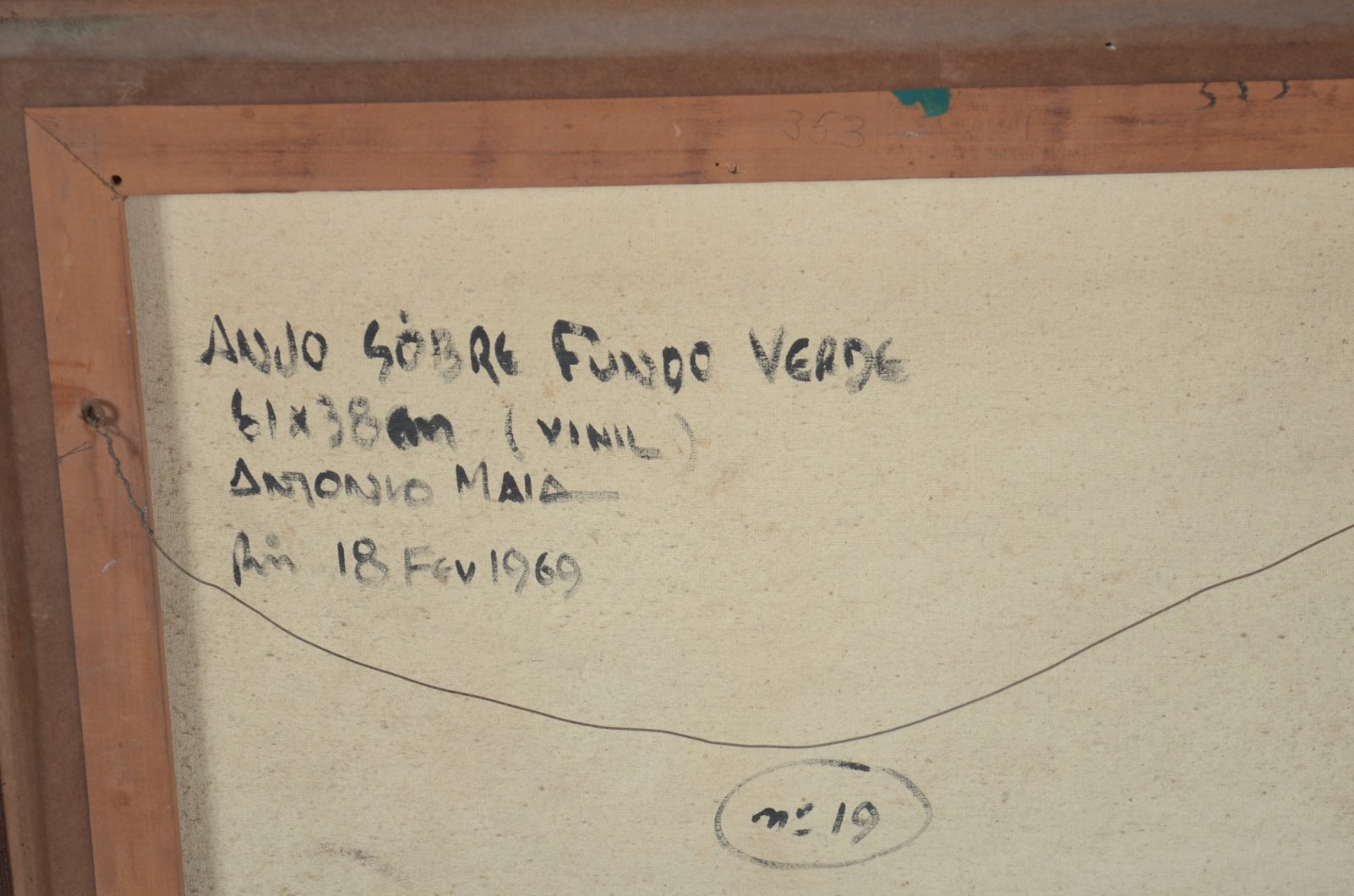 Antonio Maia (1928-2008), Anjo sobre Fundo Verde - foto 6 de 6