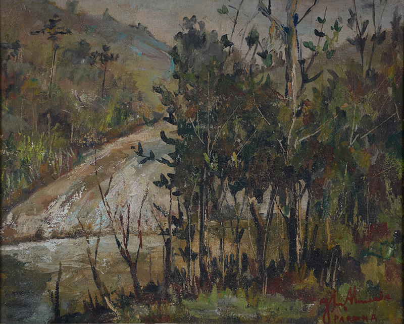 JOSÉ MARIA DE ALMEIDA (1906 - 1995) - Paisagem - ost - 38 x 46 - foto 2 de 3