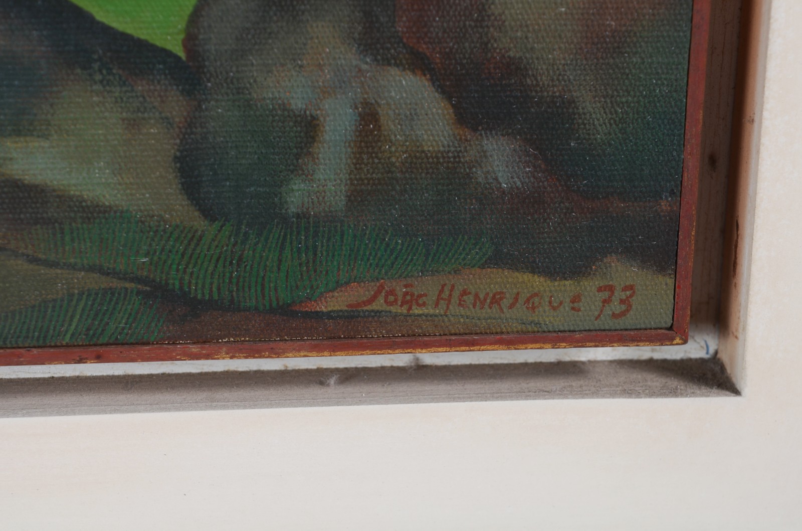 Acrílico sobre eucatex - datado 1973. Selo da Galeria Ipanema. - foto 3 de 4