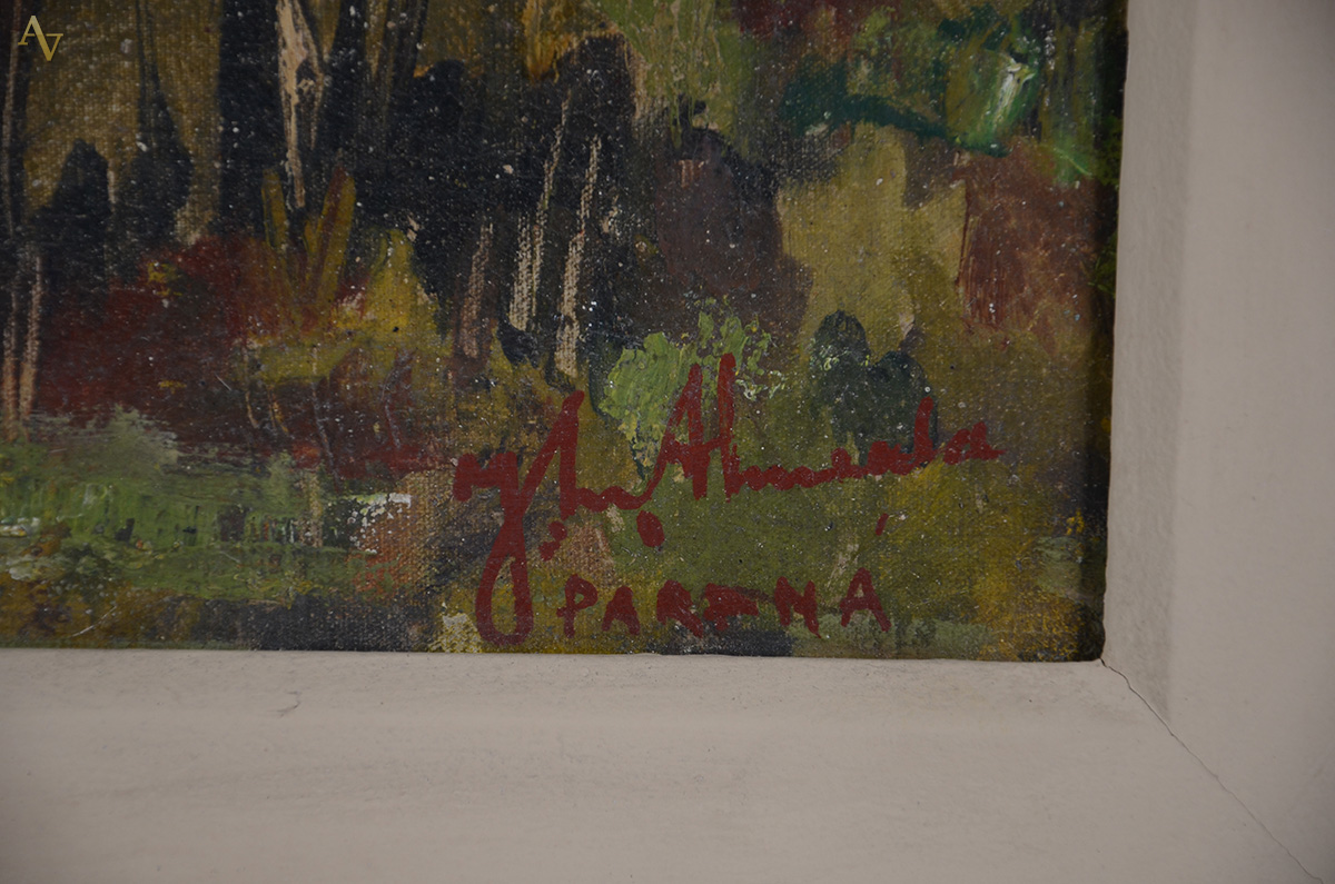 JOSÉ MARIA DE ALMEIDA (1906 - 1995) - Paisagem - ost - 38 x 46 - foto 3 de 3