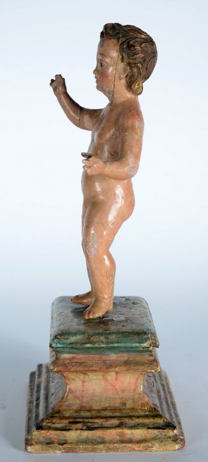 Meninos Deus - Imagem de madeira policromada, sobre pedestal. Século... - foto 4 de 7