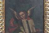 Escola Cusquenha (1538), Arcanjo com escrituras - Óleo sobre tela